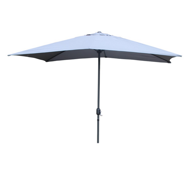 Parasol droit rectangulaire 3 x 2 m gris LIGURIA