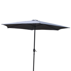 Parasol droit rond Ø 3 m gris PORTO