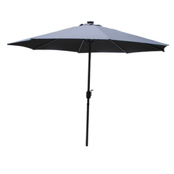 Parasol droit rond led Ø 3 m gris ITALORA