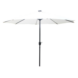 Parasol droit rond led Ø 3 m écru ITALORA