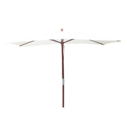 Parasol en bois rectangulaire toile écru PARMA
