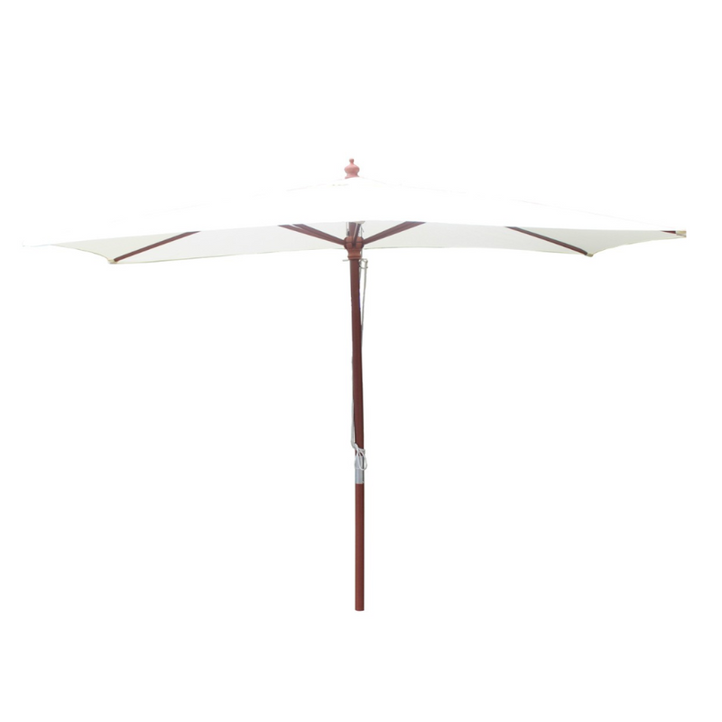 Parasol en bois rectangulaire toile écru PARMA