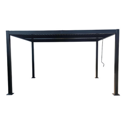 Pergola bioclimatique 4x3m structure en aluminium noir