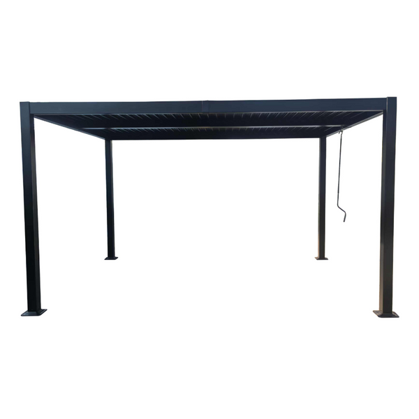 Pergola bioclimatique 4x3m structure en aluminium noir