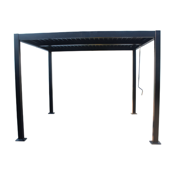Pergola bioclimatique 3x3m structure en aluminium noir
