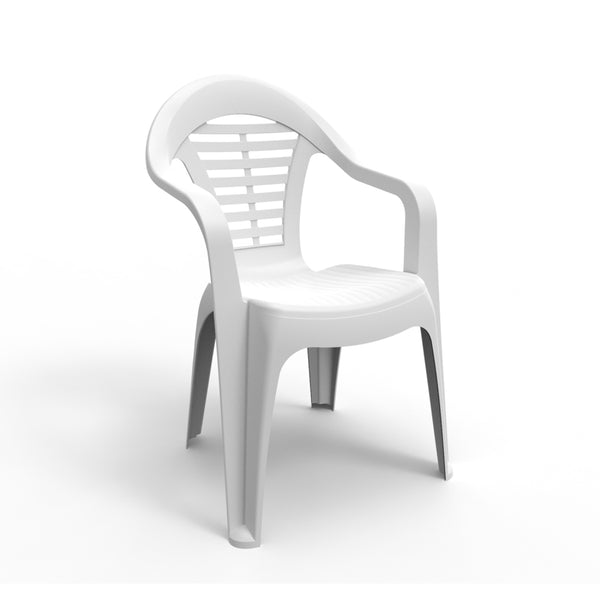 SAY Table extensible 170x90x73cm blanche + 6 chaises