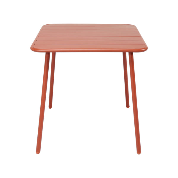 EVORA Table salon de jardin repas 4 places 70x70cm terracotta