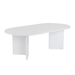 VENUS Table basse ovale effet travertin 119x60cm