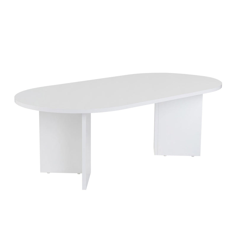 VENUS Table basse ovale effet travertin 119x60cm