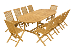 Table ovale + 10 chaises ADAGNA