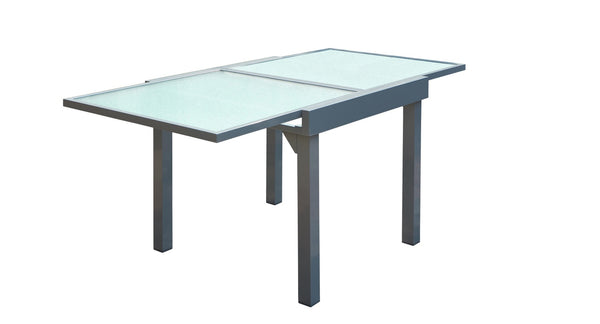 Table de jardin extensible 8 places en aluminium SACRAMENTO