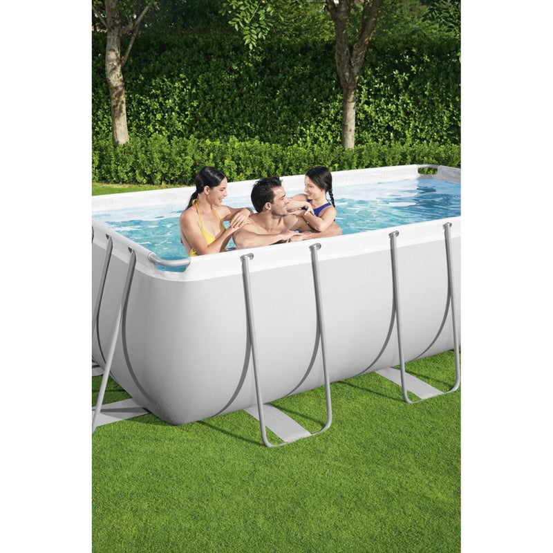 Piscine tubulaire rectangulaire 4,04 x 2,01 x 1 m LUNA