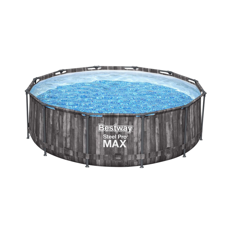 Piscine tubulaire hors sol ronde gris 3,66 x 1 m KAILA