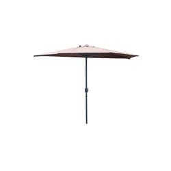 Demi parasol de balcon chocolat SYRACUSE