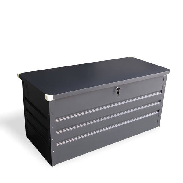 Coffre de rangement gris en acier  DAGILO