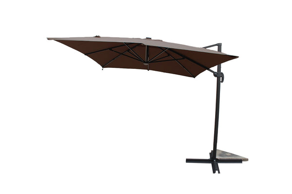 Parasol LED 3 x 4 m chocolat VALIANO