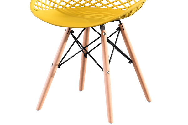 Atsila jaune - Lot de 2 chaises