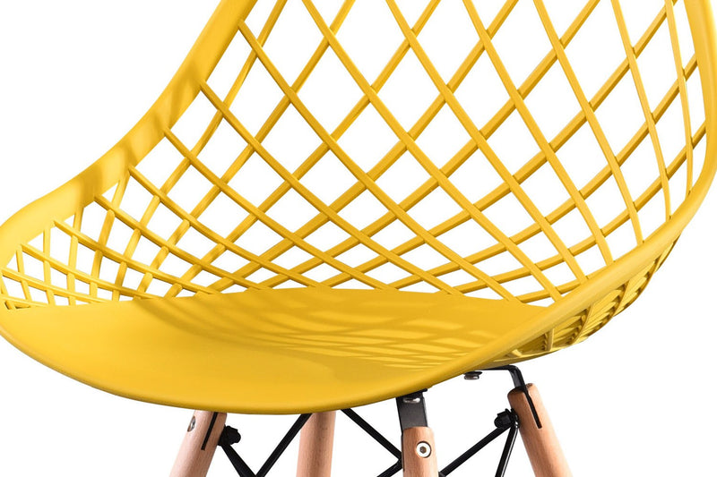 Atsila jaune - Lot de 4 chaises