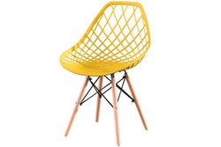 Atsila jaune - Lot de 4 chaises