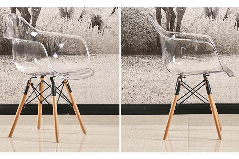 Cheba - lot de 2 chaises transparent