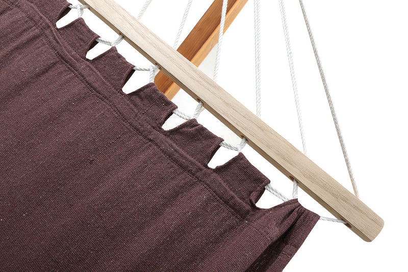Hamac avec auvent sur support 3,15 m en bois chocolat ARYN