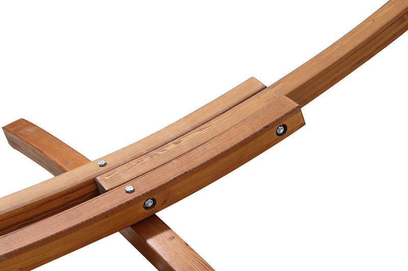 Hamac avec auvent sur support 3,15 m en bois chocolat ARYN