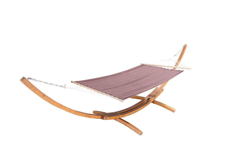 Hamac avec auvent sur support 3,15 m en bois chocolat ARYN