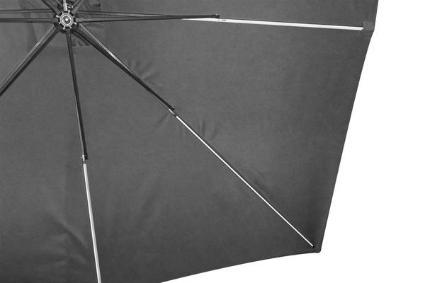 Parasol Néon LED déporté 3 x 3 m gris DARZO