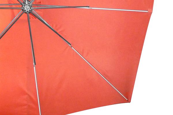 Parasol Néon LED déporté 3 x 3 m terracotta DARZO