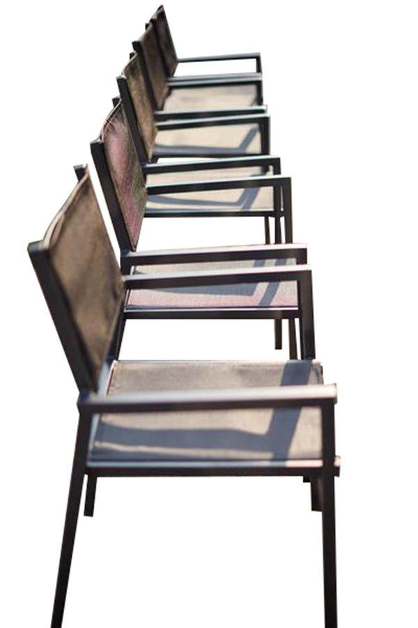 Lacos-Console extensible aluminium - 2/12 pl + 12 chaises + 2 housses