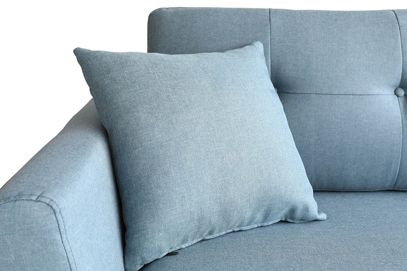 Canapé 3 places en tissu bleu pastel OSLO