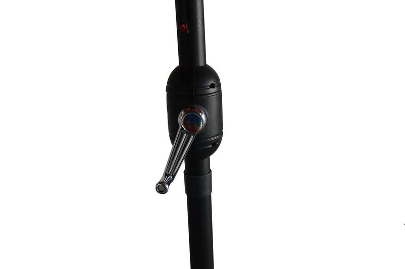 Maoi Bulle gris : parasol LED droit, rond et inclinable Ø270 cm