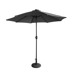 Maoi Bulle gris : parasol LED droit, rond et inclinable Ø270 cm