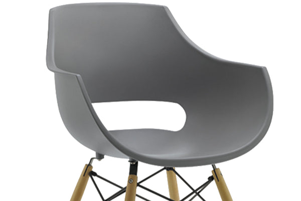 Morzine - Lot de 4 chaises scandinaves gris