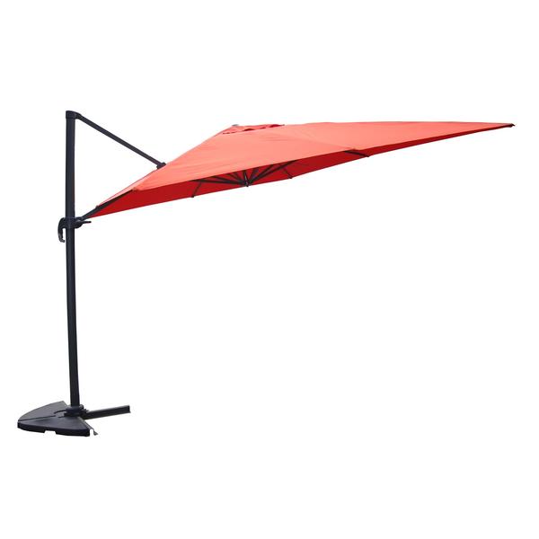 Parasol déporté et rotatif 3 x 4 m terracotta NAVIA