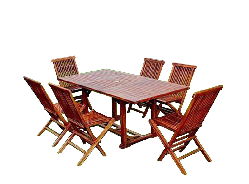 Narra - Table rectangle 6 chaises