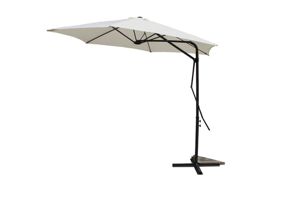 Parasol déporté avec ouverture innovante Ø 3 m gris OITIS