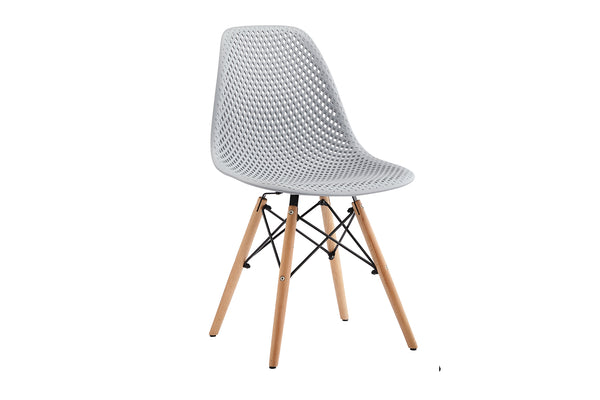 Orea - Lot de 4 chaises scandinaves gris clair