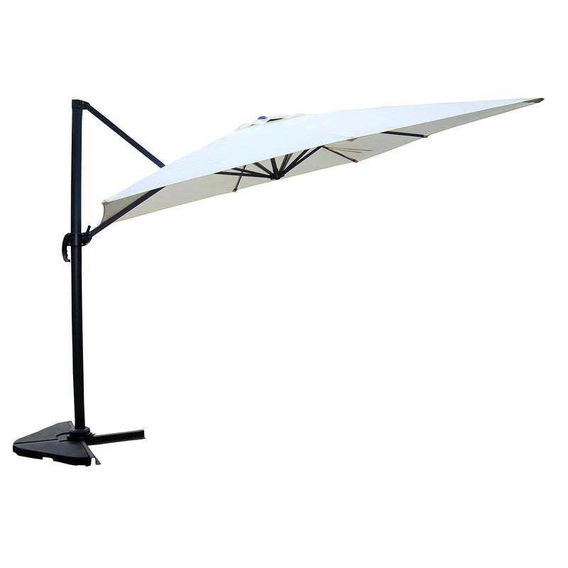 Rafaela écru - Parasol déporté rotatif 3x3 m