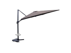 Rafaela chocolat - Parasol déporté rotatif 3x3 m