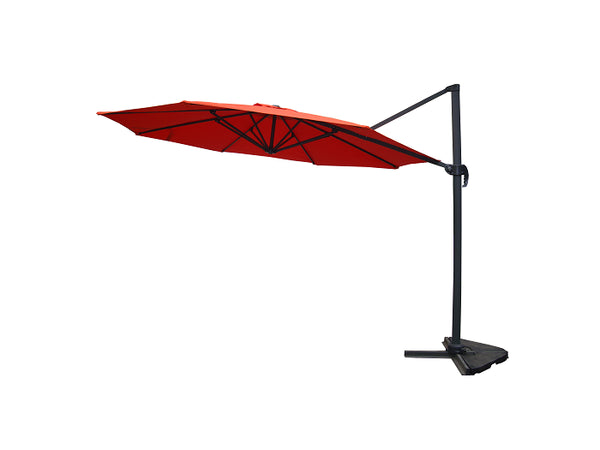 Parasol déporté et rotatif Ø 3,5 m terracotta TARGA