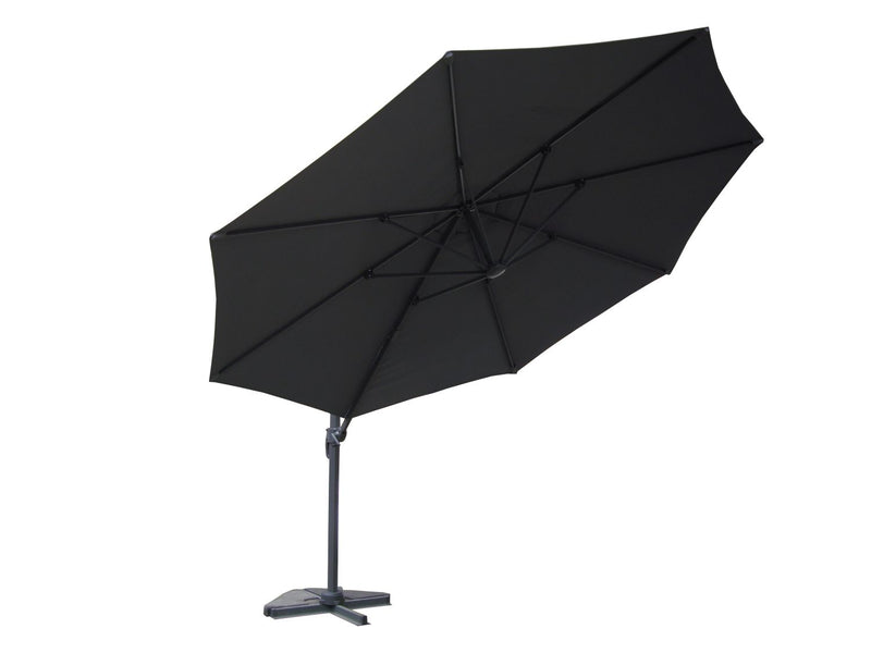 Parasol déporté et rotatif Ø 3,5 m gris TARGA