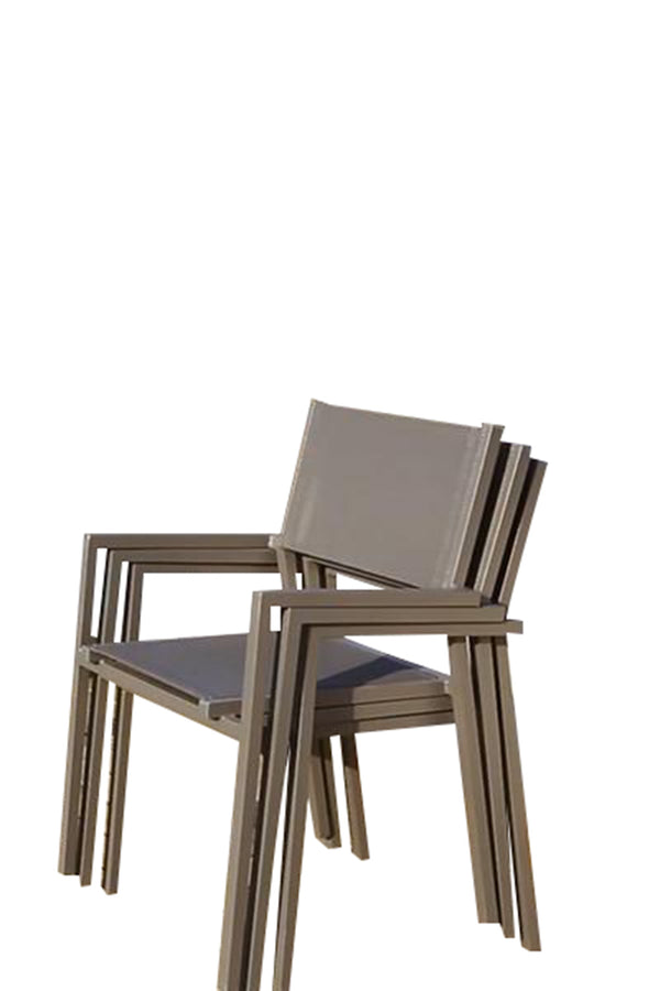 Console extensible et 12 chaises en aluminium LACOS