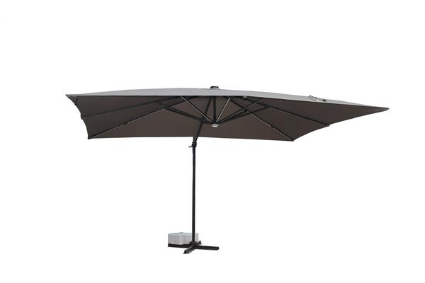 Parasol LED 3 x 4 m gris VALIANO